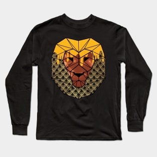 Leo zodiac horoscope orange black Long Sleeve T-Shirt